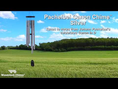 video of chime sound with green field scene in background.