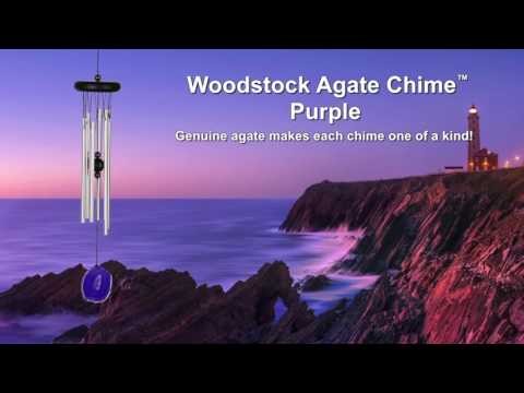 video of chime sound with coastal mountain scene in background.