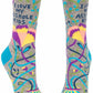 front view of i love my asshole kids socks on a white background