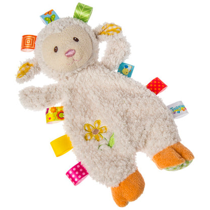 sherbet lamb lovey stuffed toy on a white background