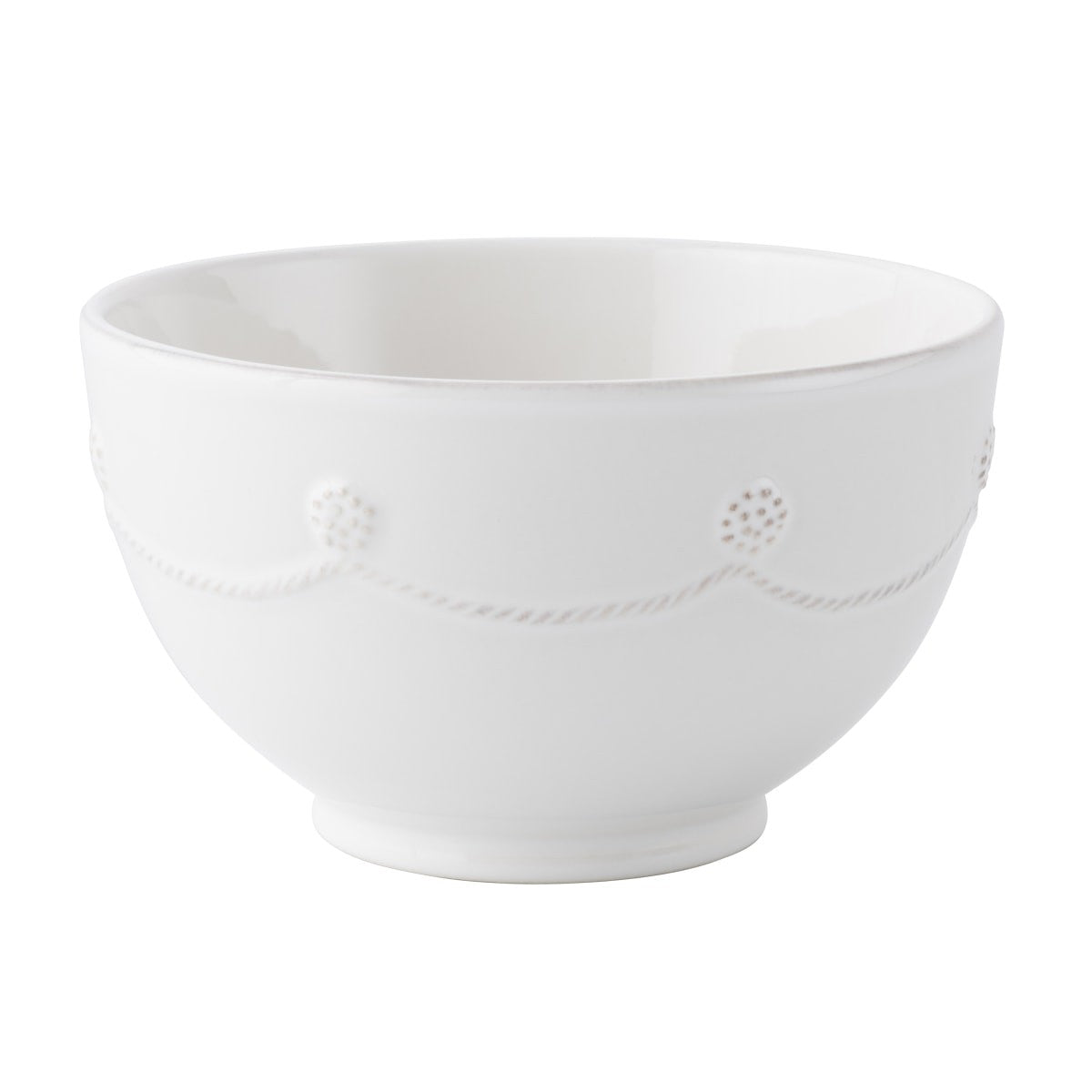 berry and thread cereal bowl on a white background