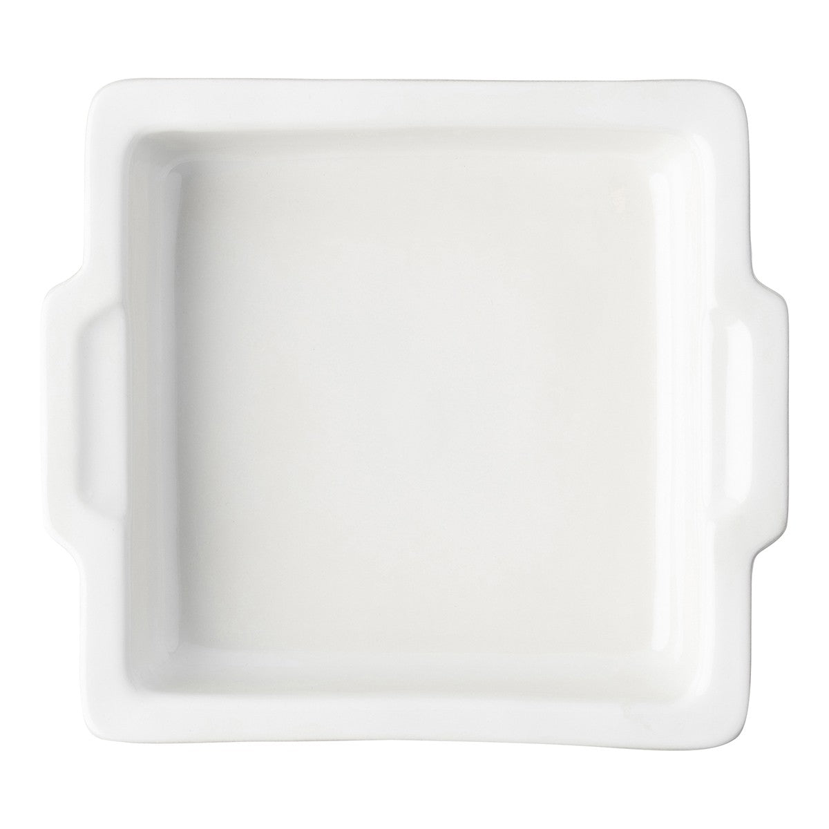 top view of puro square baking dish on a white background