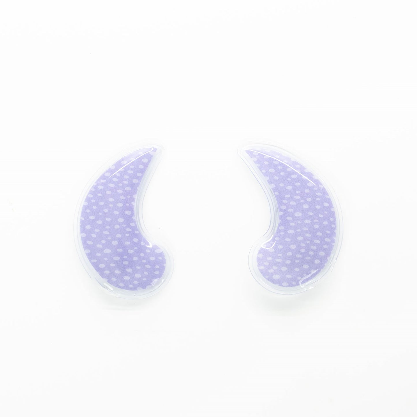 lavender under eye gel pads on a white background