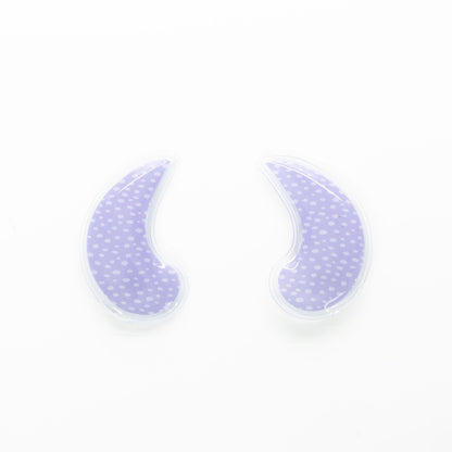 lavender under eye gel pads on a white background