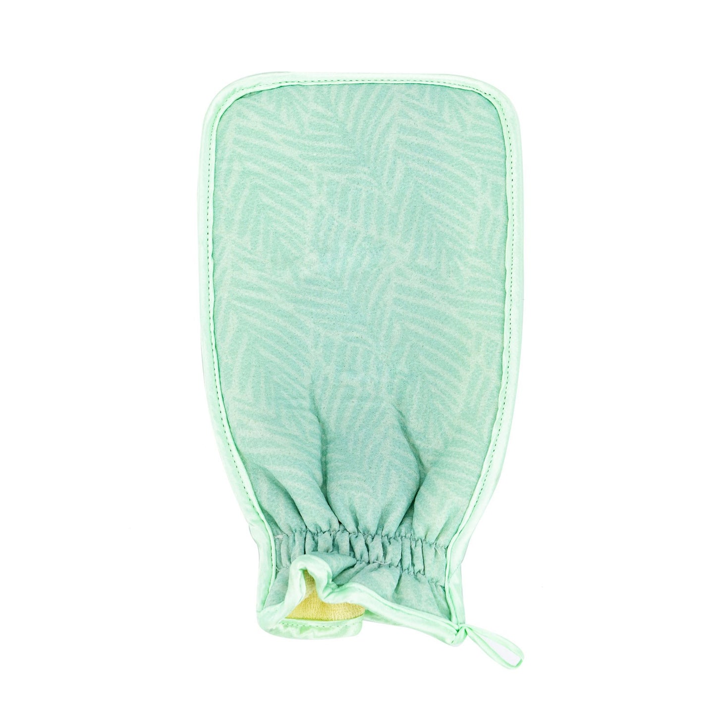 palm leaves exfoliator glove on a white background
