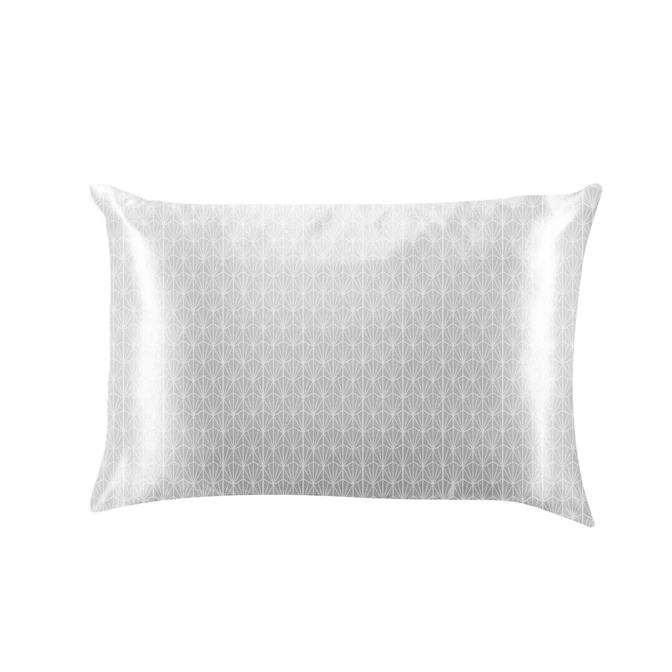 lofted silky satin pillowcase on a white background