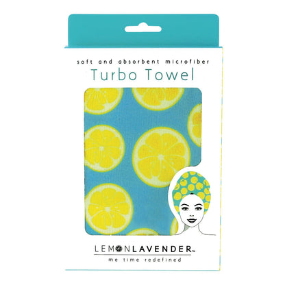 lemons turbo towel in packaging on a white background