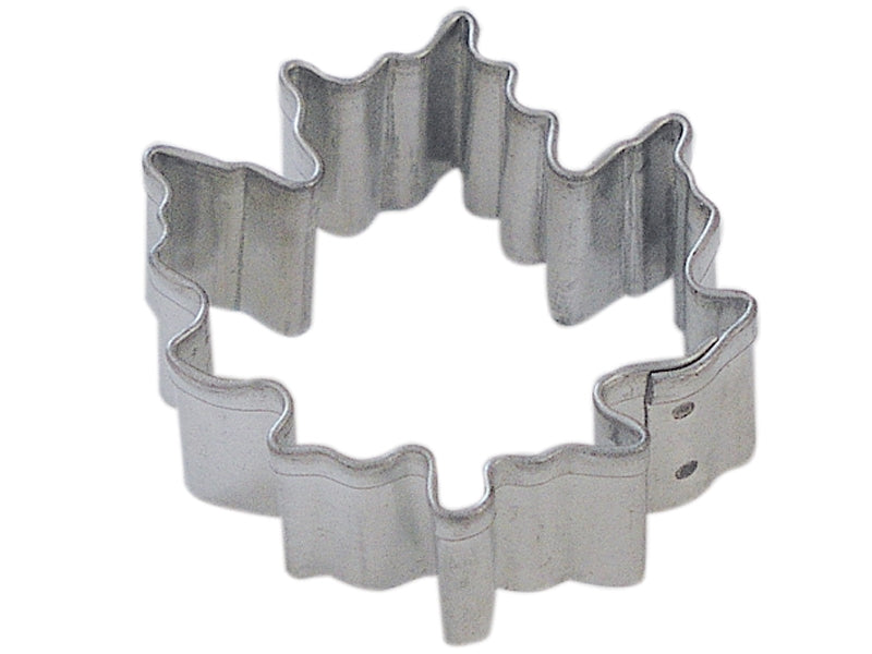 maple leaf shaped metal cookie cutter.
