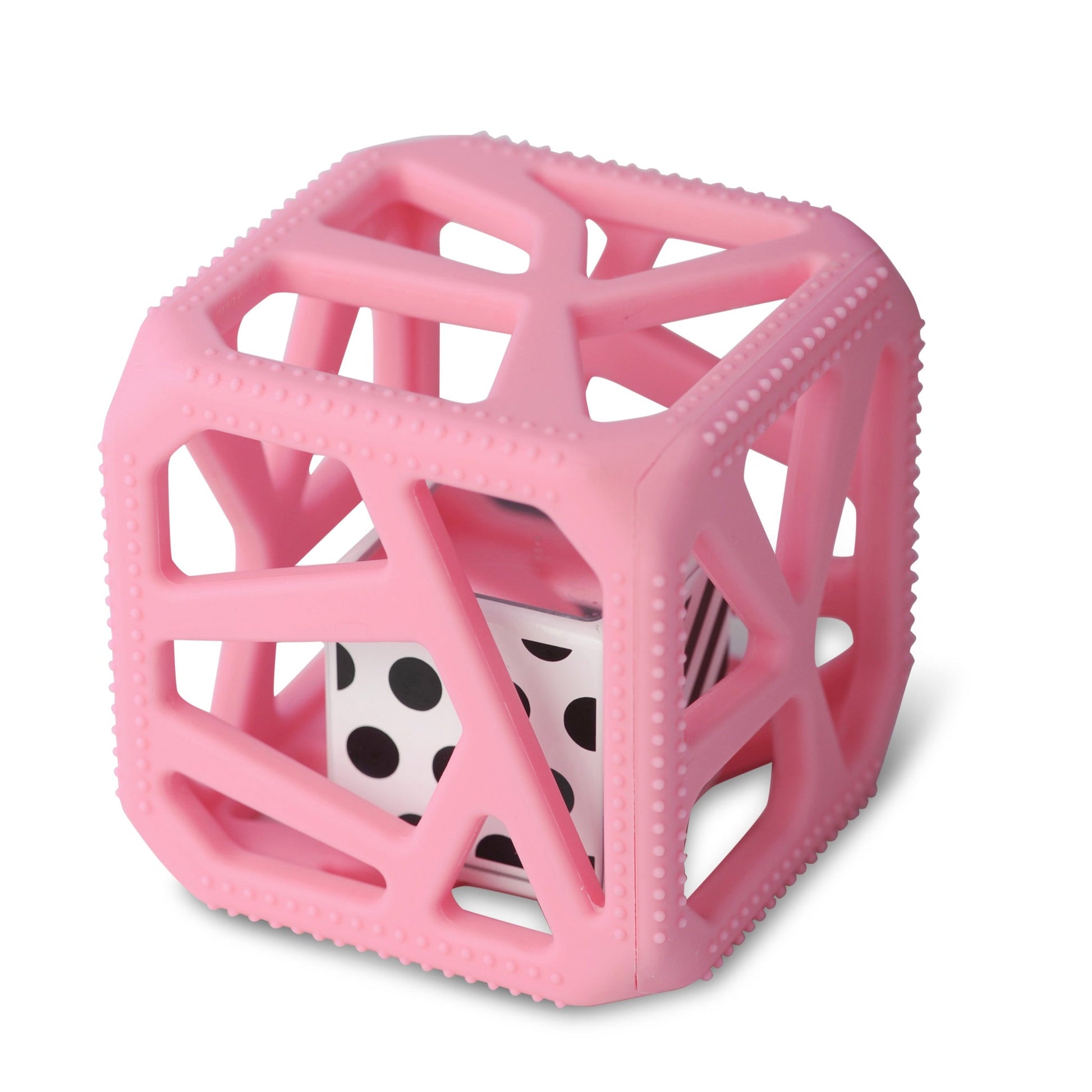 pink chew cube on a white background