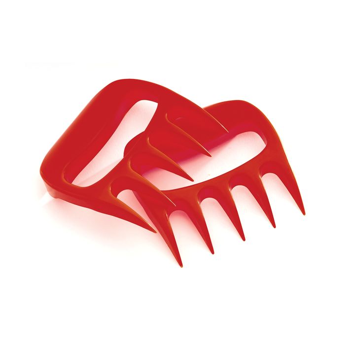 red claw-like shredders.