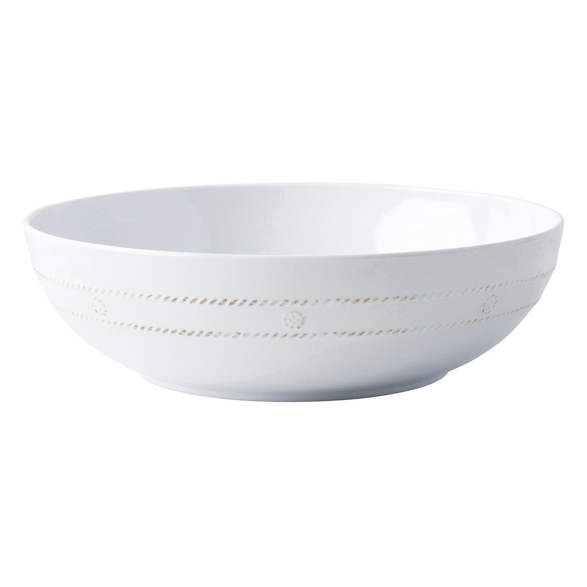 berry and thread large melamine serving bowl on a white background