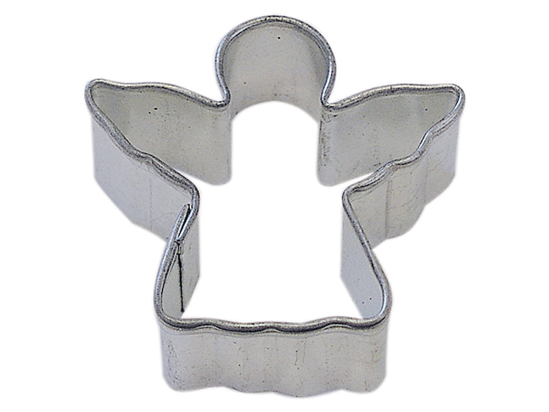 angel shaped metal cookie cutter.