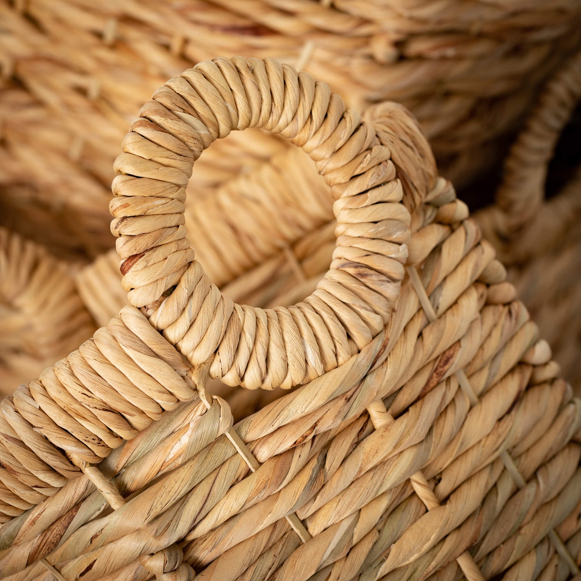 close-up of basket handle.