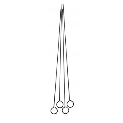 four non stick skewers on a white background