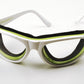 onion goggles on white background.