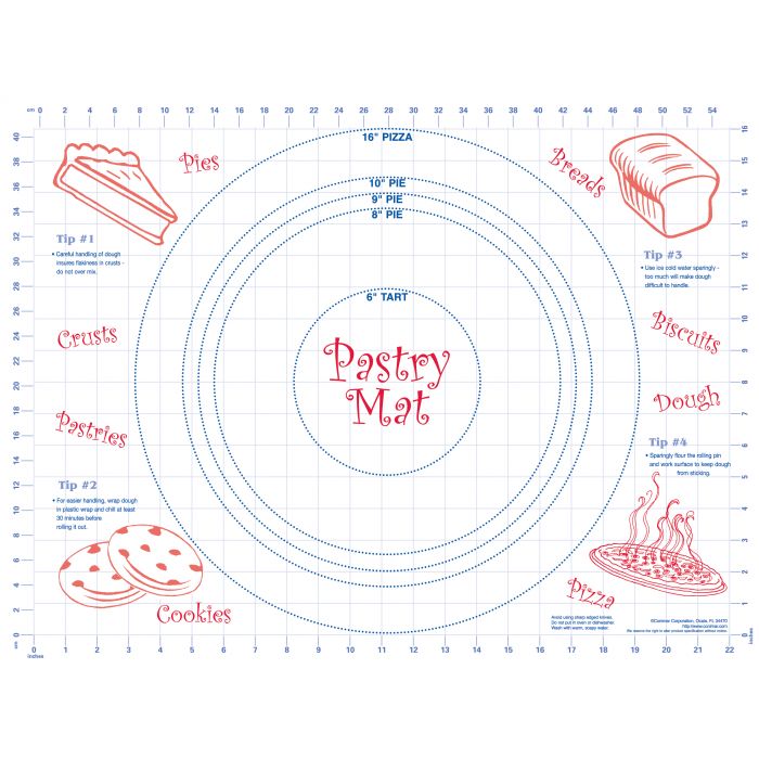 the kitchen helper pastry mat on a white background