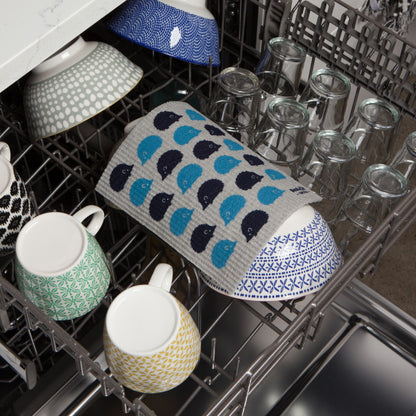 swedish dish cloth in dishwasher.