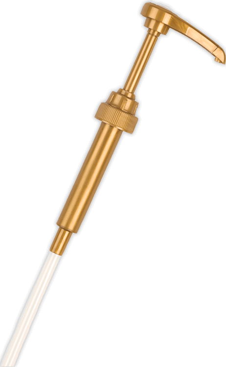 Syrup Dispensing Pump on white background.