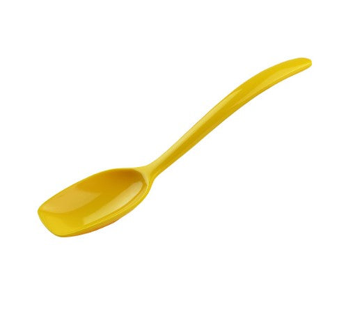 yellow mini solid spoon on a white background