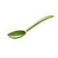 green mini solid spoon on a white background