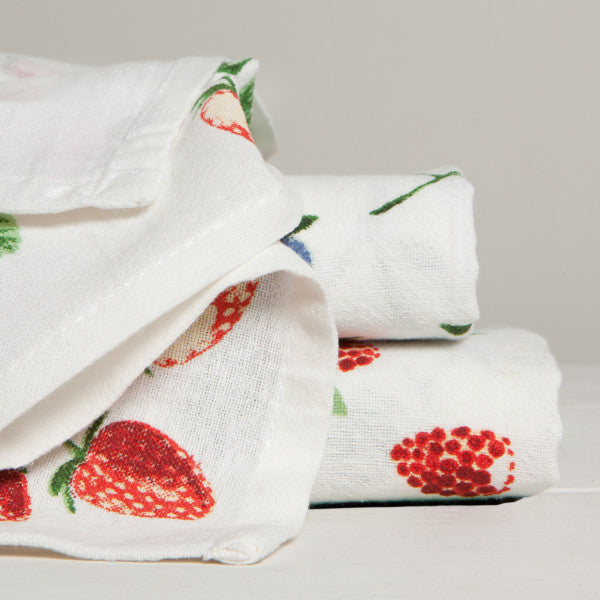 close-up of folded towels.