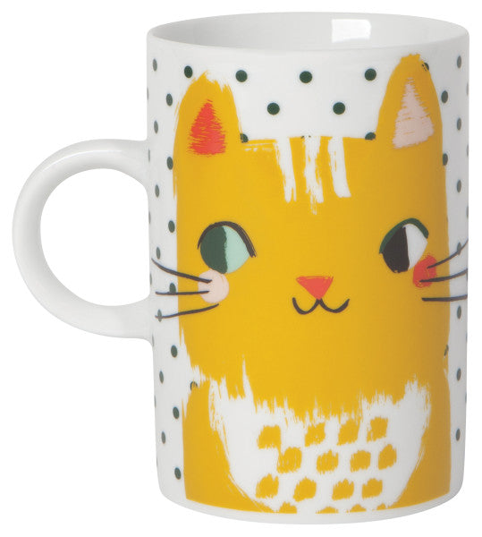 other side of mug with smiling cat.