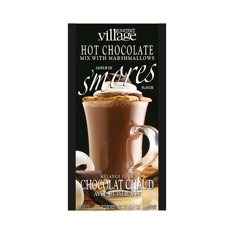 individual packet of s'mores double truffle hot chocolate displayed against a white background