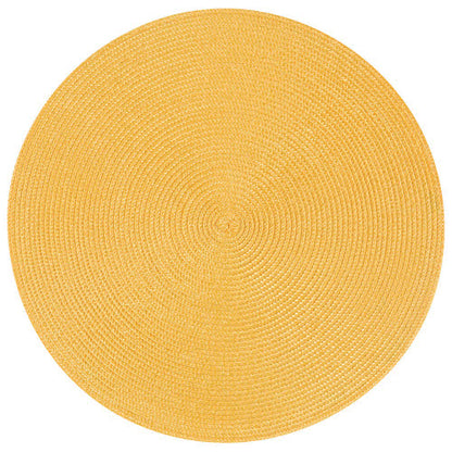round yellow pacemat.