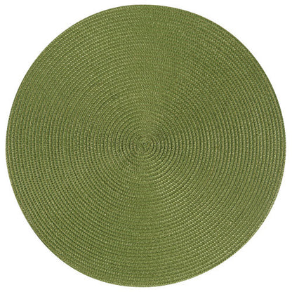 green round placemat.