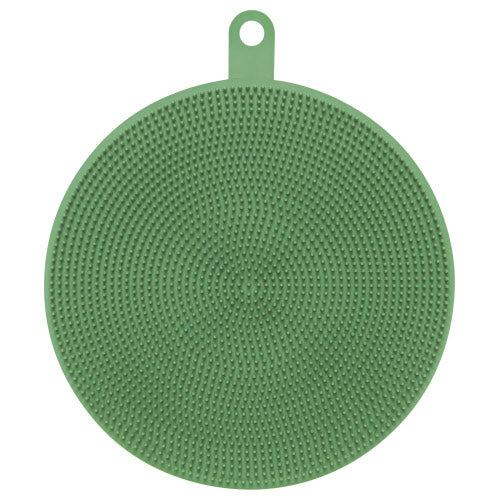 green round silicone scrubber.