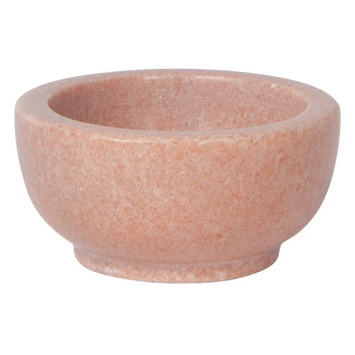 small pink marble bowl.