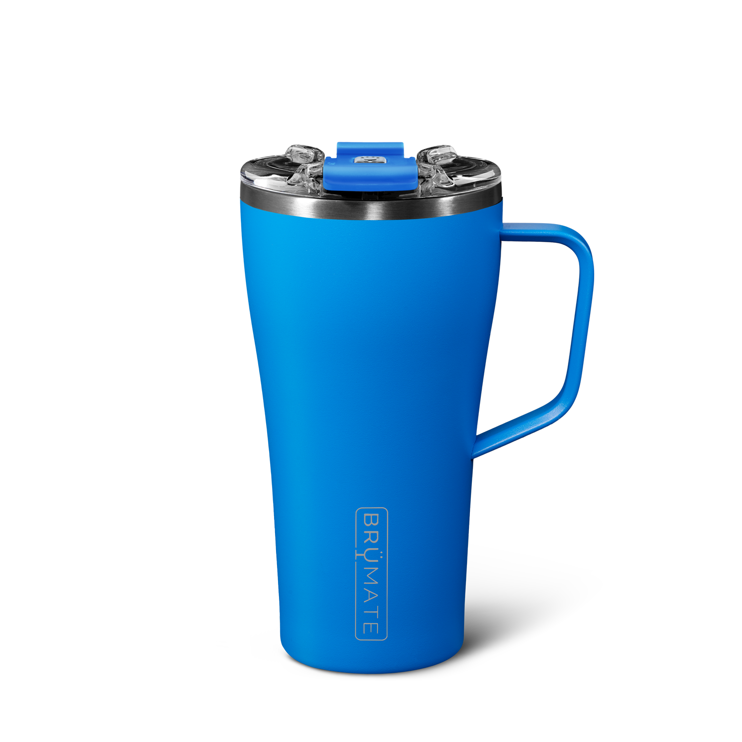 22 ounce matte azure toddy on a white background