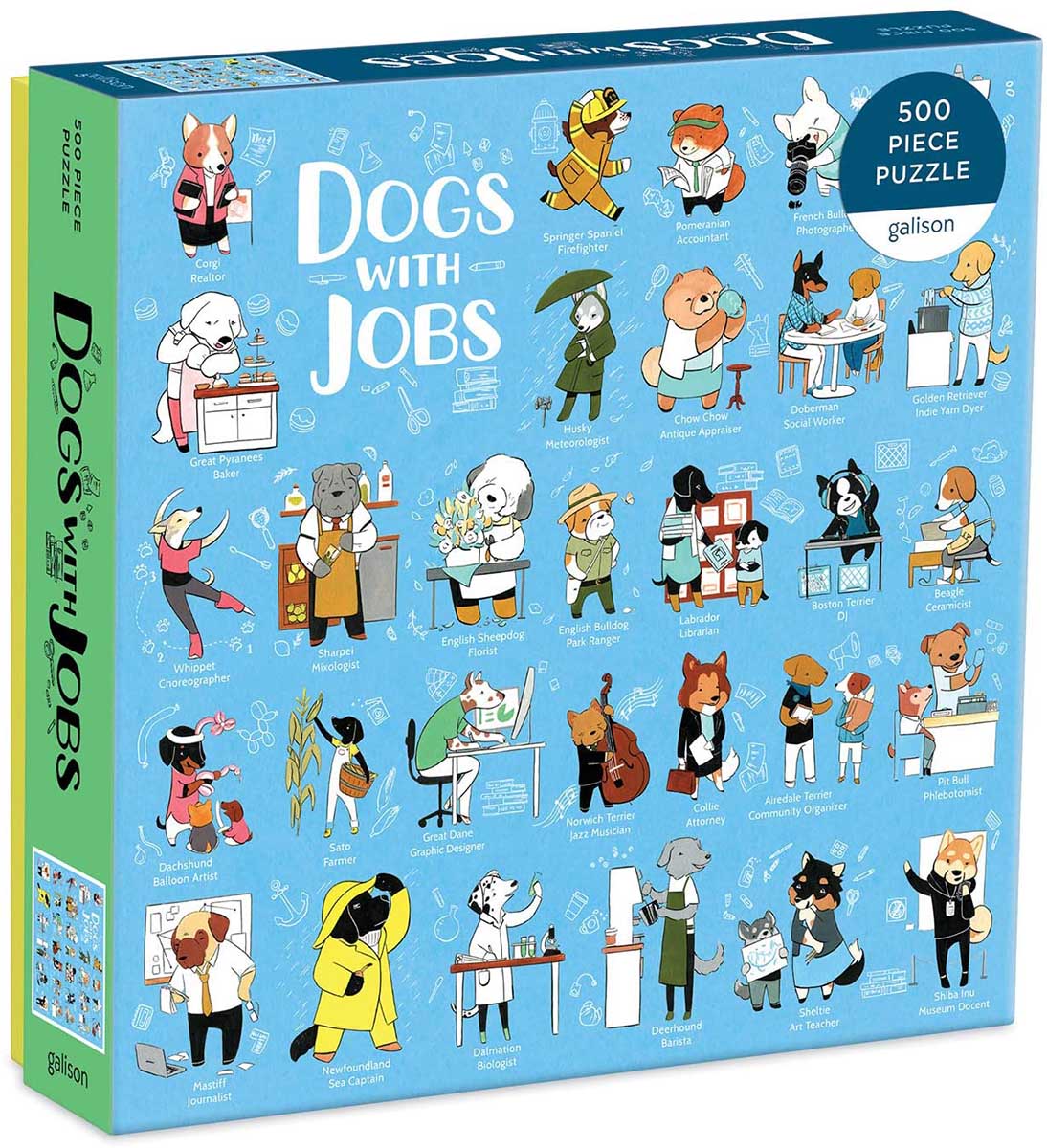 box with animals illustrating different jobs