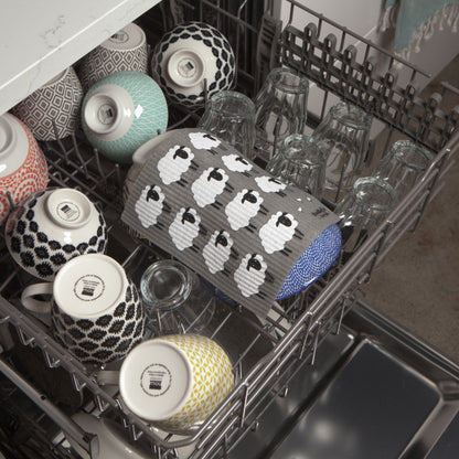swedish dish cloth in dishwasher.