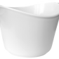 white batter bowl on white background.