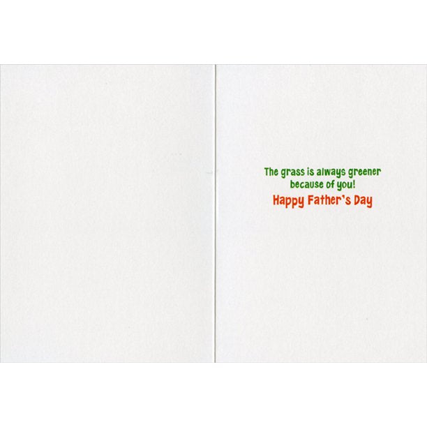 inside view of card is white with green and red text listed in the description